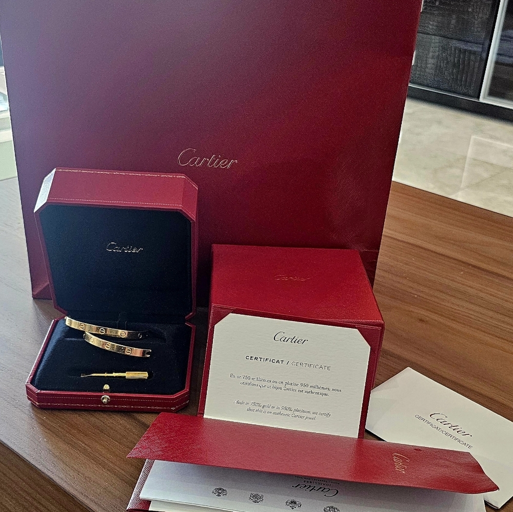 Cartier Love Bracelet 18K Yellow Gold Size 19